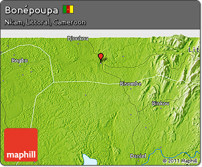 Physical 3D Map of Bonépoupa
