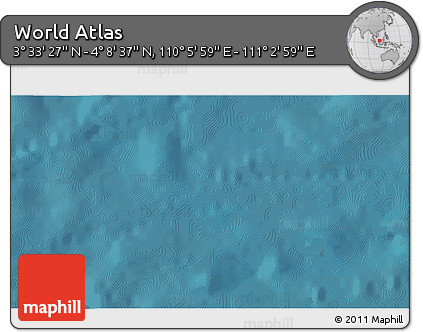 Satellite 3D Map of the Area around 3° 51' 2" N, 110° 34' 29" E