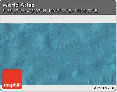 Satellite 3D Map of the Area around 3° 51' 2" N, 110° 34' 29" E