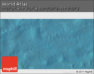 Satellite 3D Map of the Area around 3° 51' 2" N, 110° 34' 29" E