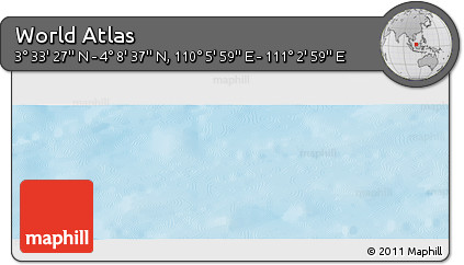 Physical Panoramic Map of the Area around 3° 51' 2" N, 110° 34' 29" E