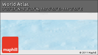 Physical Panoramic Map of the Area around 3° 51' 2" N, 110° 34' 29" E