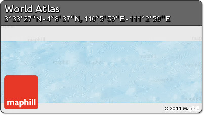 Physical Panoramic Map of the Area around 3° 51' 2" N, 110° 34' 29" E