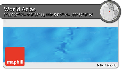 Physical Panoramic Map of the Area around 3° 51' 2" N, 110° 25' 30" W