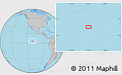 Gray Location Map of the area around 3° 51' 2" N, 111° 16' 30" W