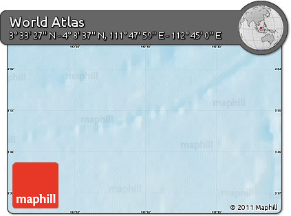 Physical Map of the Area around 3° 51' 2" N, 112° 16' 30" E