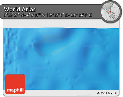 Physical 3D Map of the Area around 3° 51' 2" N, 119° 55' 30" E