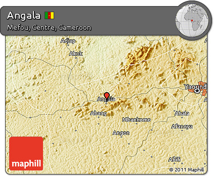 Physical 3D Map of Angala
