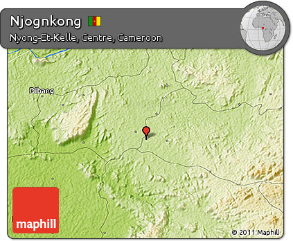 Physical 3D Map of Njognkong