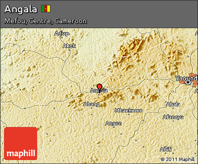 Physical 3D Map of Angala