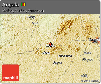 Physical 3D Map of Angala