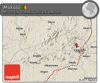 Shaded Relief 3D Map of Mokolo
