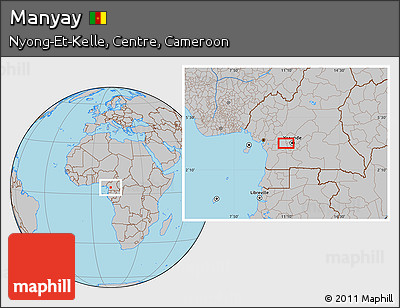 Gray Location Map of Manyay