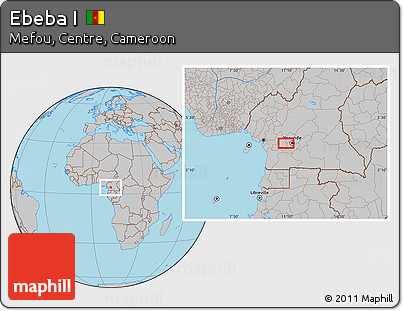 Gray Location Map of Ebeba I
