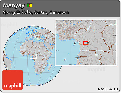 Gray Location Map of Manyay