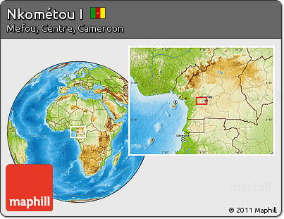 Physical Location Map of Nkométou I