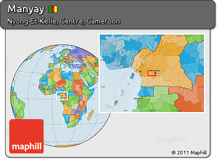Political Location Map of Manyay