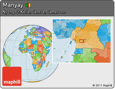 Political Location Map of Manyay