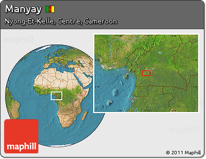 Satellite Location Map of Manyay
