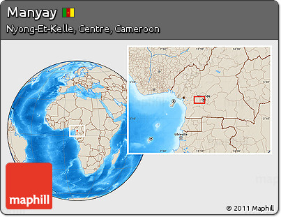 Shaded Relief Location Map of Manyay