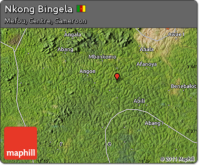 Satellite Map of Nkong Bingela