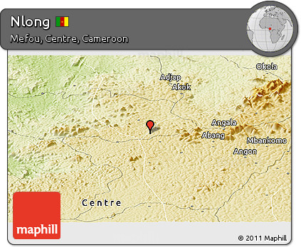 Physical Panoramic Map of Nlong