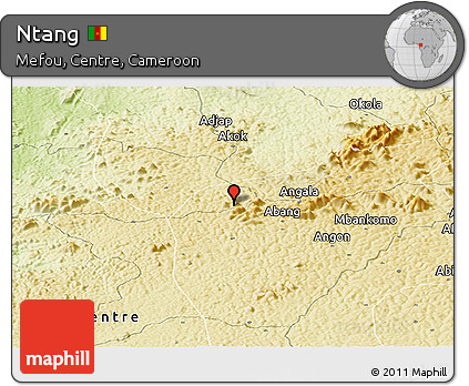 Physical Panoramic Map of Ntang