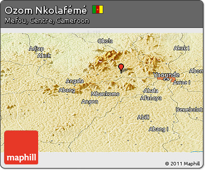 Physical Panoramic Map of Ozom Nkolafémé