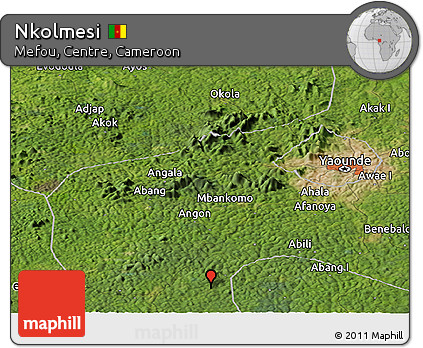 Satellite Panoramic Map of Nkolmesi