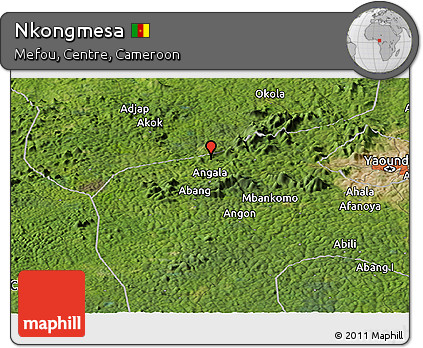Satellite Panoramic Map of Nkongmesa