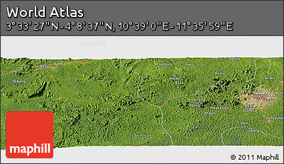Satellite Panoramic Map of the Area around 3° 51' 2" N, 11° 7' 30" E