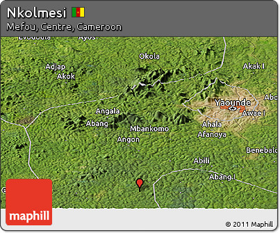 Satellite Panoramic Map of Nkolmesi
