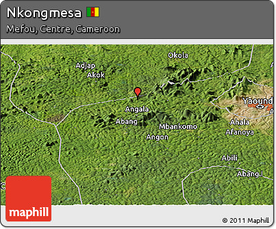 Satellite Panoramic Map of Nkongmesa