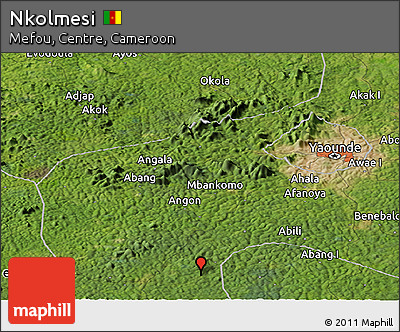 Satellite Panoramic Map of Nkolmesi