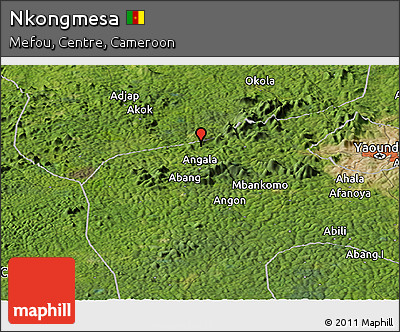 Satellite Panoramic Map of Nkongmesa