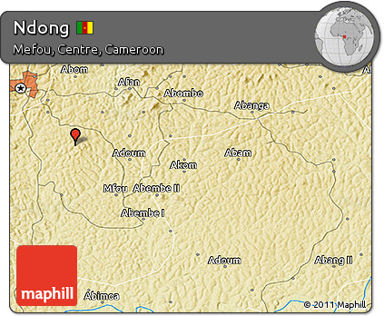 Physical 3D Map of Ndong