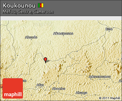 Physical 3D Map of Koukounou