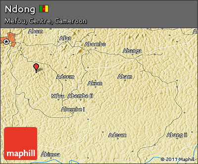 Physical 3D Map of Ndong