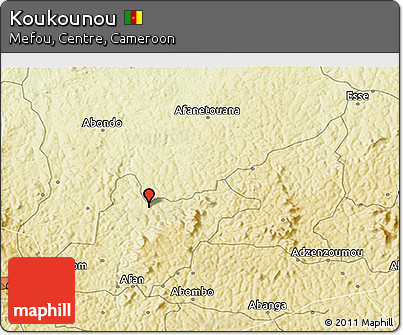 Physical 3D Map of Koukounou