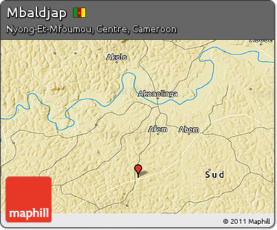 Physical 3D Map of Mbaldjap