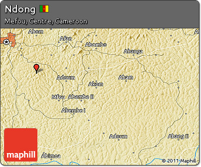 Physical 3D Map of Ndong