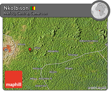 Satellite 3D Map of Nkolbison