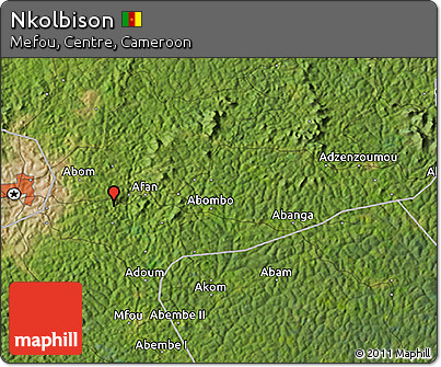 Satellite 3D Map of Nkolbison