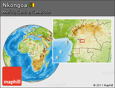 Physical Location Map of Nkongoa