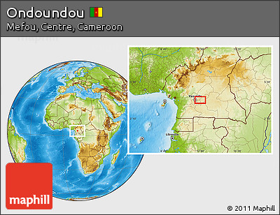 Physical Location Map of Ondoundou
