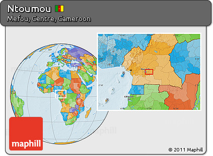 Political Location Map of Ntoumou