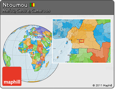 Political Location Map of Ntoumou