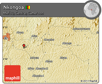 Physical Map of Nkongoa