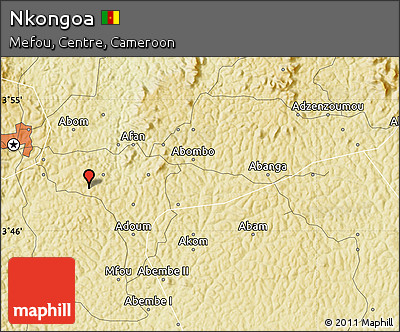 Physical Map of Nkongoa