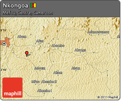 Physical Map of Nkongoa